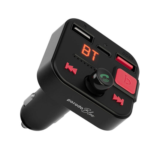 Porodo Blue FM Transmitter Car Charger PIXEL