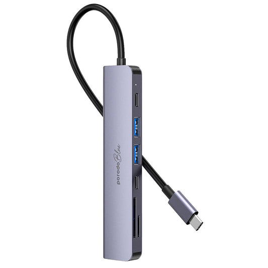 Porodo Blue 7 Ports USB-C Hub PIXEL